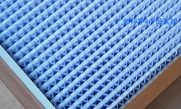 木框高效过滤器图片【采用隔板式设计，波纹形隔板可以精确地保持褶层间距?！? width=